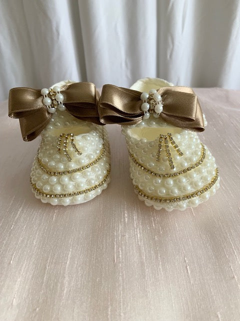 Booties with Matching Hair Bow