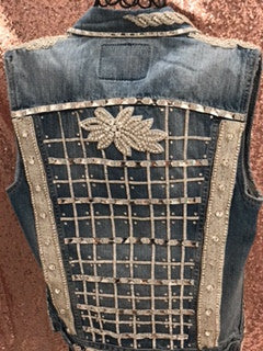 Women's Fancy Denim Vest