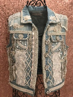 Women's Fancy Denim Vest