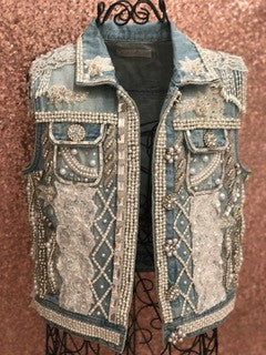 Women's Fancy Denim Vest