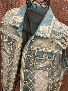 Women's Fancy Denim Vest