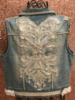 Women's Fancy Denim Vest