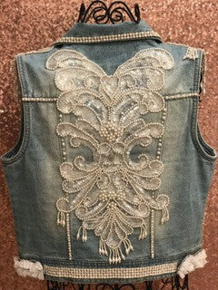 Women's Fancy Denim Vest