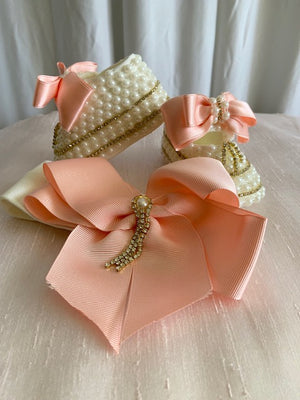 Booties with Matching Hair Bow