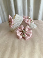 Booties with Matching Hair Bow
