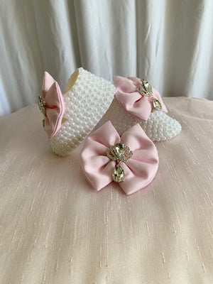 Booties with Matching Hair Bow