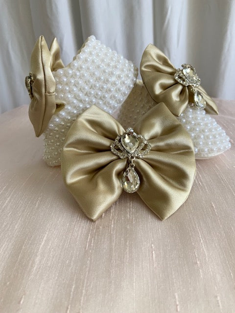 Booties with Matching Hair Bow