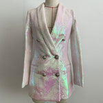 GLENDA Glitter Blazer Dress