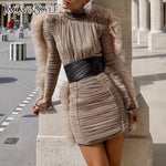 TINA Turtleneck Puff Dress