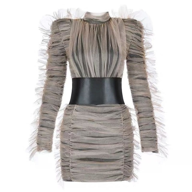 TINA Turtleneck Puff Dress