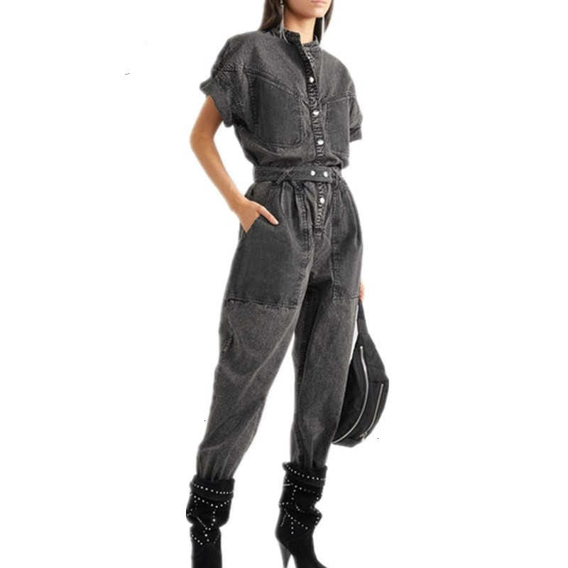 COCO Black Jeans Romper