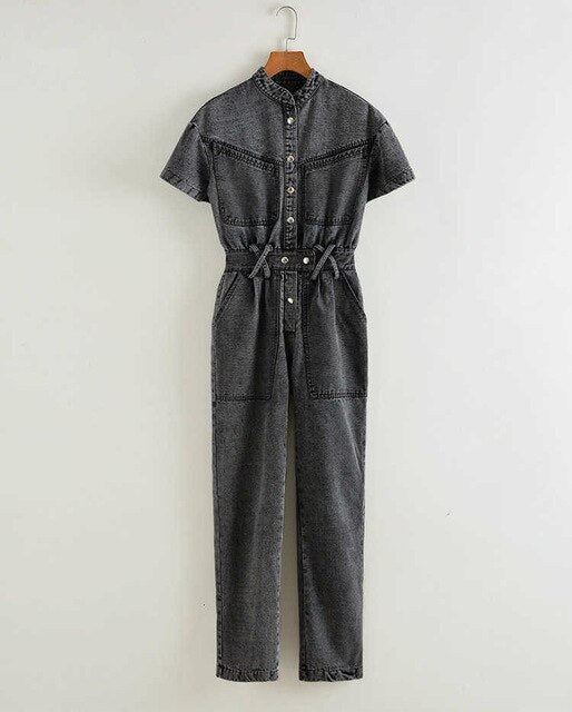COCO Black Jeans Romper
